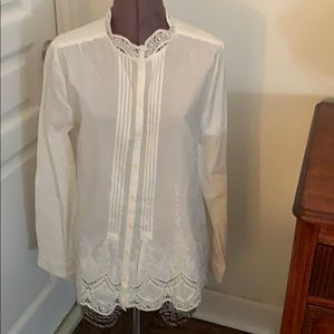 ANTHROPOLOGIE WHITE TUNIC